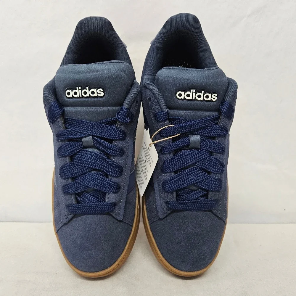 Adidas Grand Court Alpha 00s Sneakers JQ3008 Blue Suede‎ Gum Sole Men Size 9.5 - Picture 5 of 12